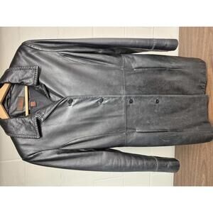 Danier Women's Genuine Leather Black Coat